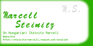 marcell steinitz business card